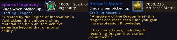 Spark and Artisan's Mettle