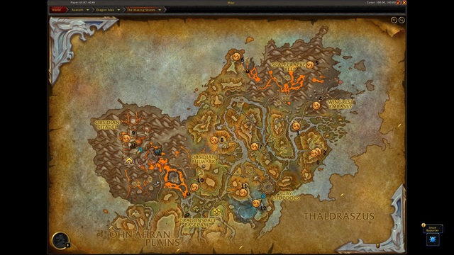 The Waking Shores Dragon Glyph Map