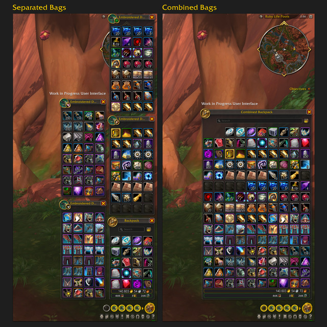 Dragonflight Inventory UI