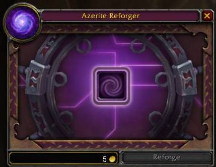 Azerite Armour Reforging Screen