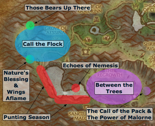 Locations for Matoclaw's Critters Daily Quests