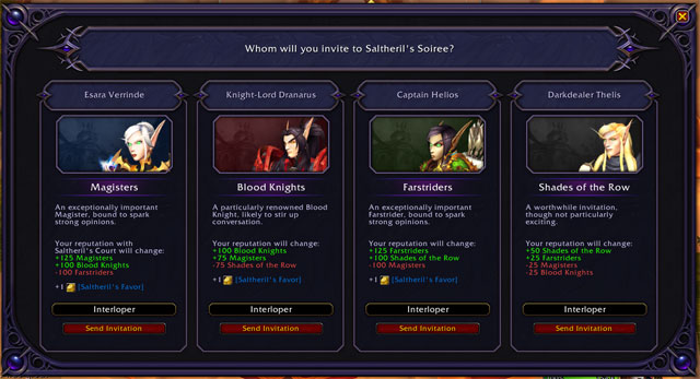 Saltheril Soiree's Selection Screen