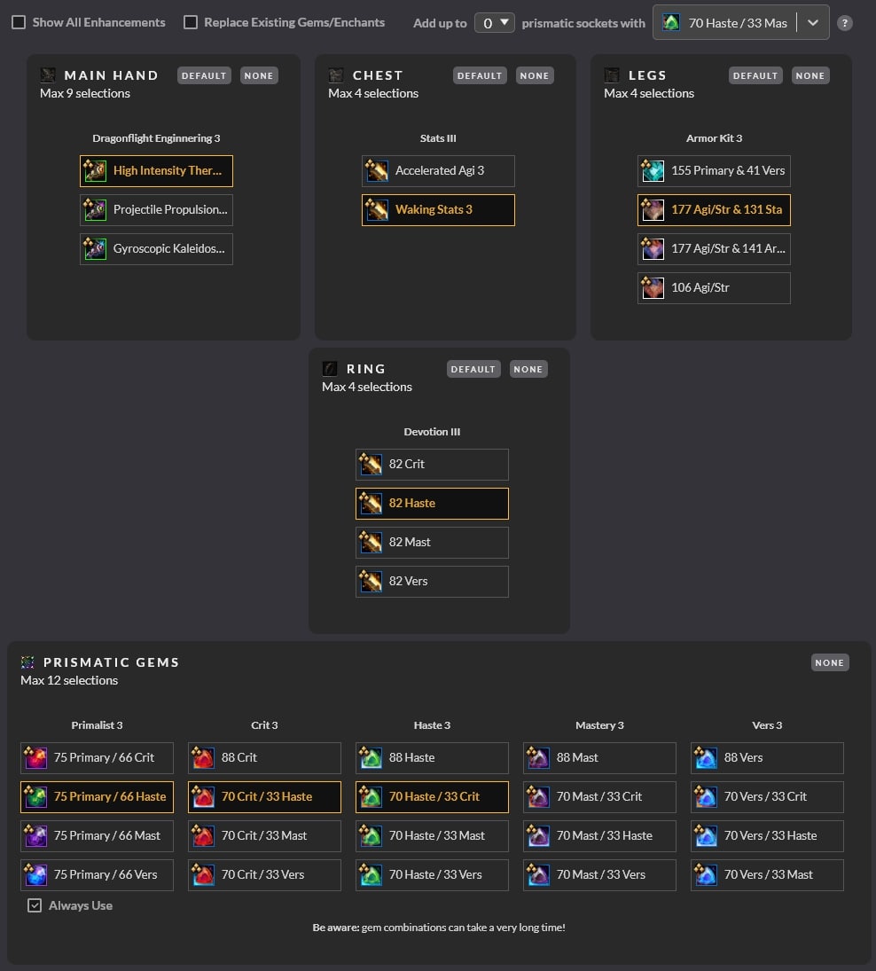 How to Use The Top Gear Feature of Raidbots - World of Warcraft - Icy Veins