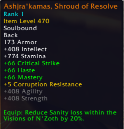 Ashjra Kamas Shroud Of Resolve Legendary Cloak Guide Bfa 8 3