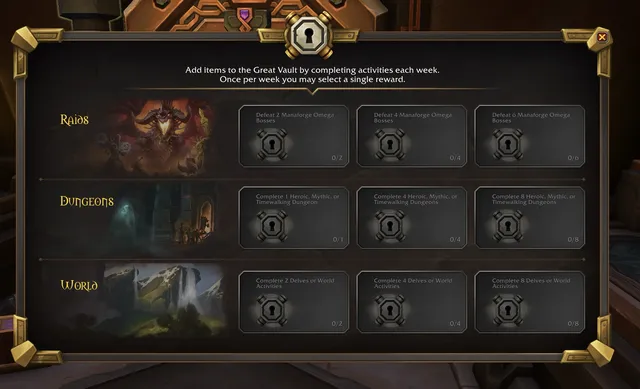 The Great Vault Requirements in The War Within Season 3
