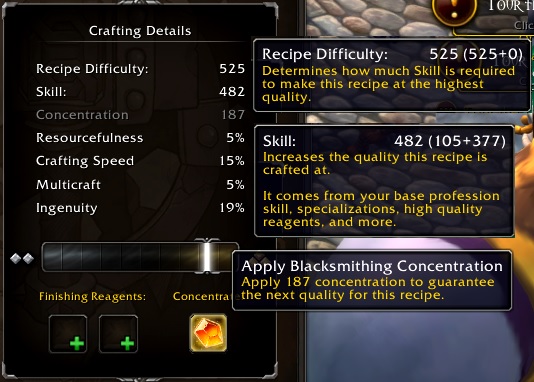 Crafting UI