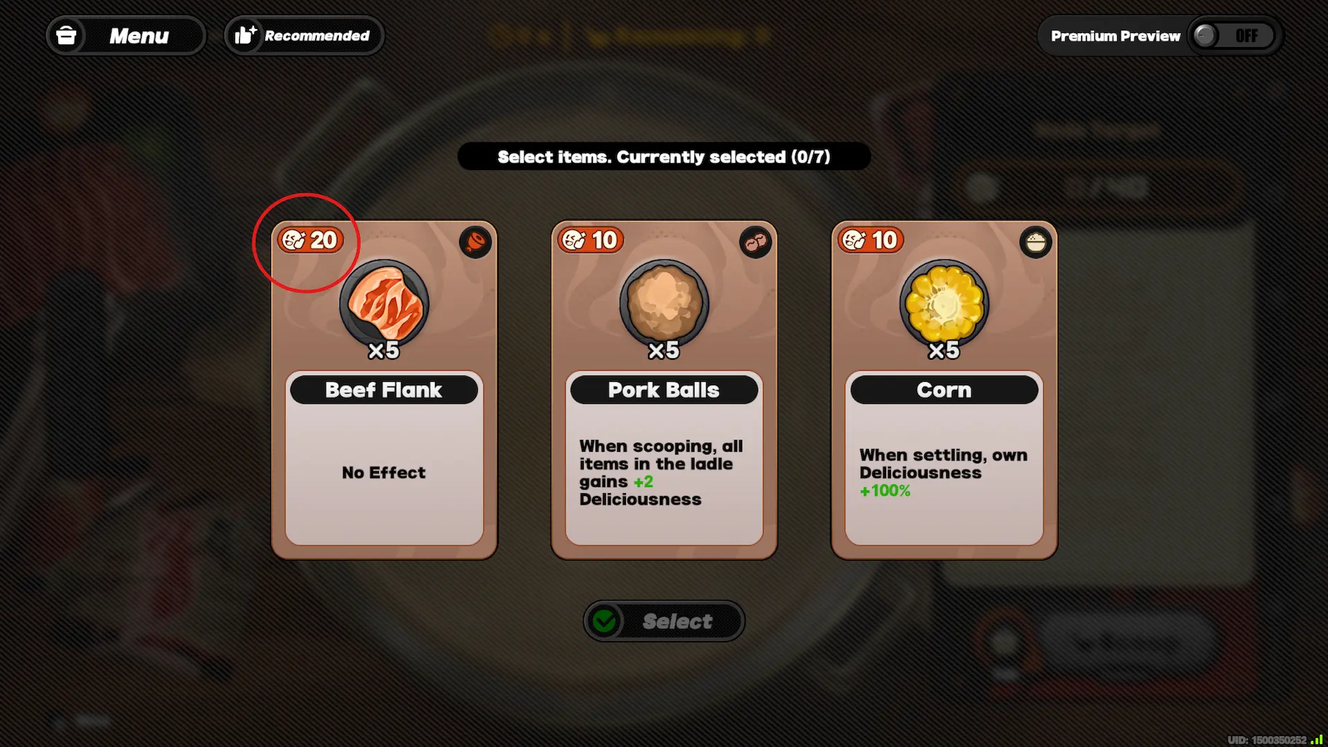 Chronicle of Simmering Flavors Event Ingredients