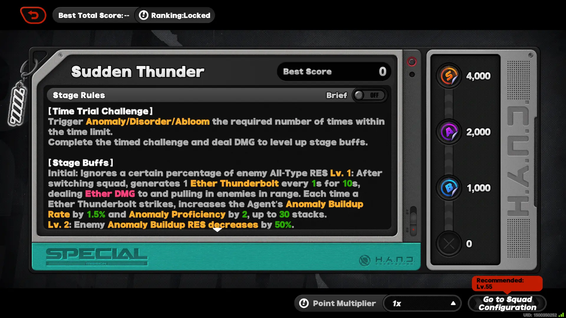 Special Disaster Control Squad Event Buffs