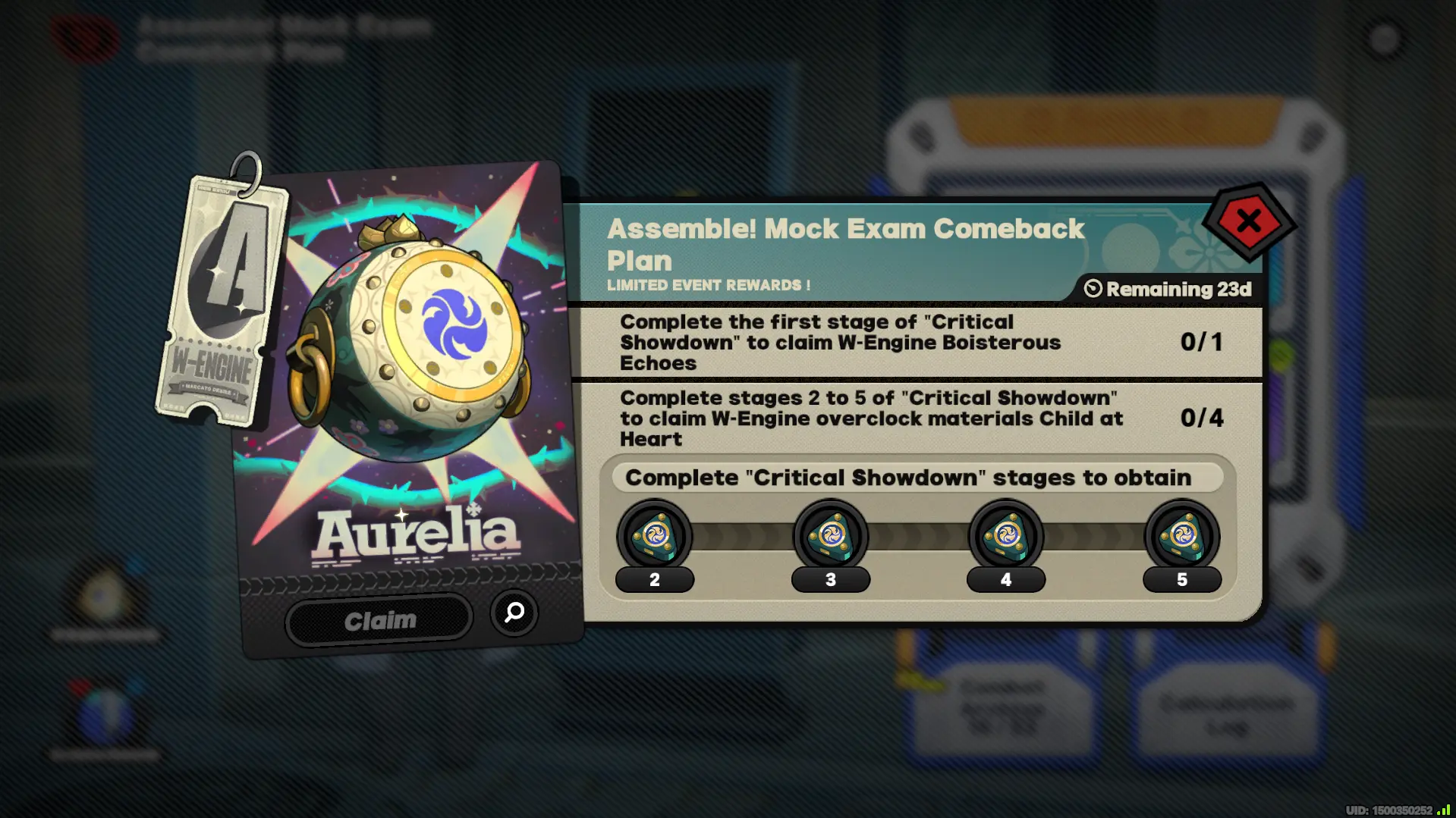 Assemble! Mock Exam Comeback Plan Event W-Engine