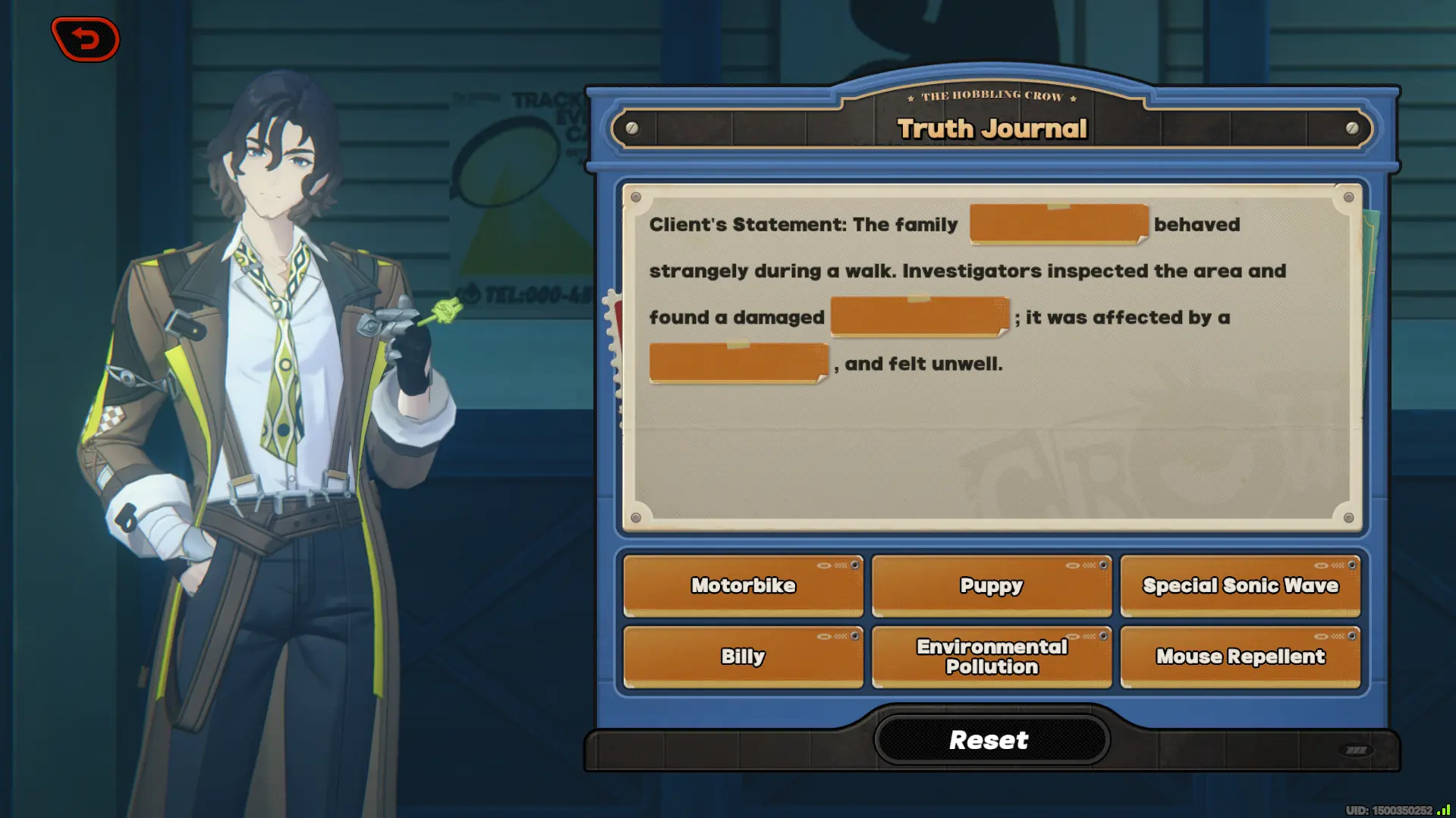 Tales of the Hobbling Crow Event Journal