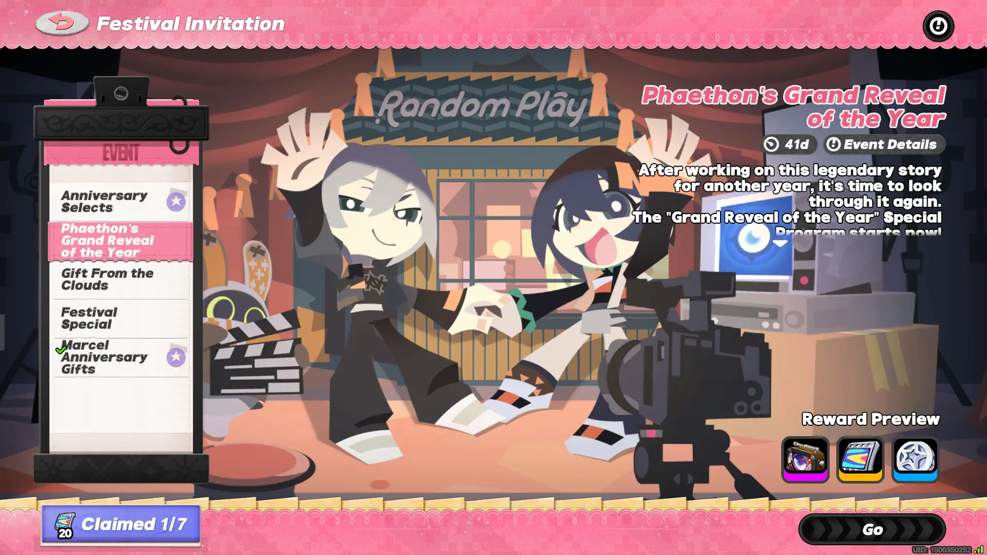 Phaethon's Grand Reveal of the Year Event Page