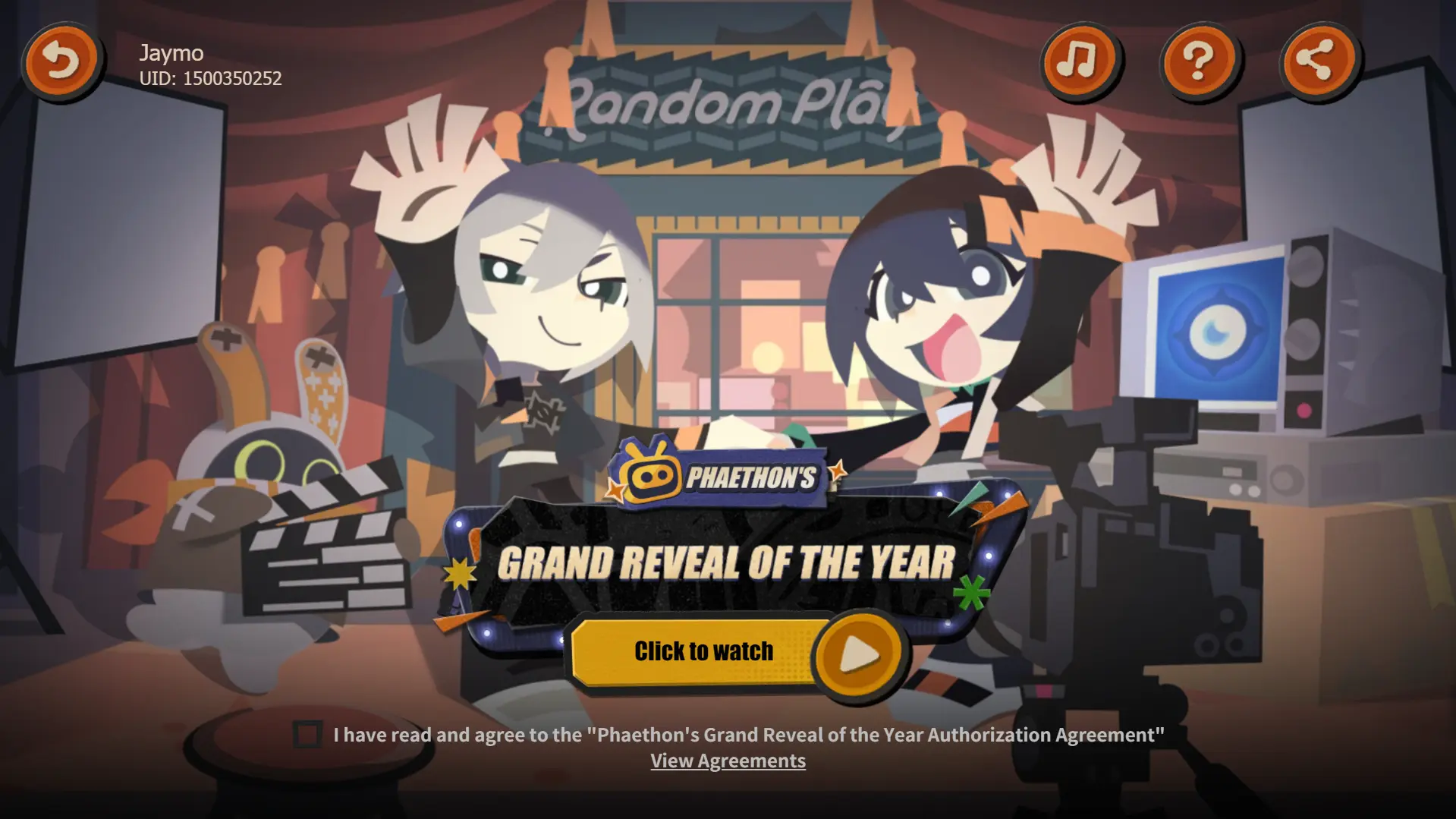 Phaethon's Grand Reveal of the Year Event Page