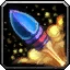 Small Blue Rocket Icon