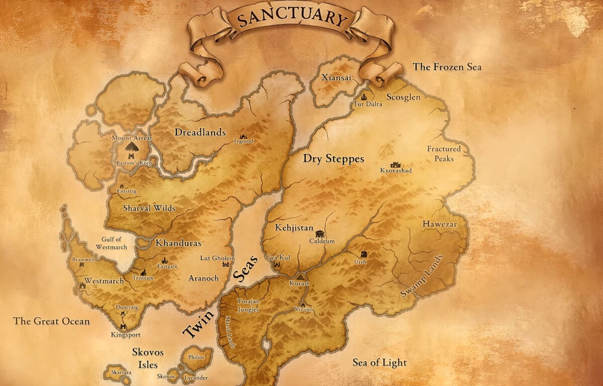 Sanctuary Map in Diablo 4