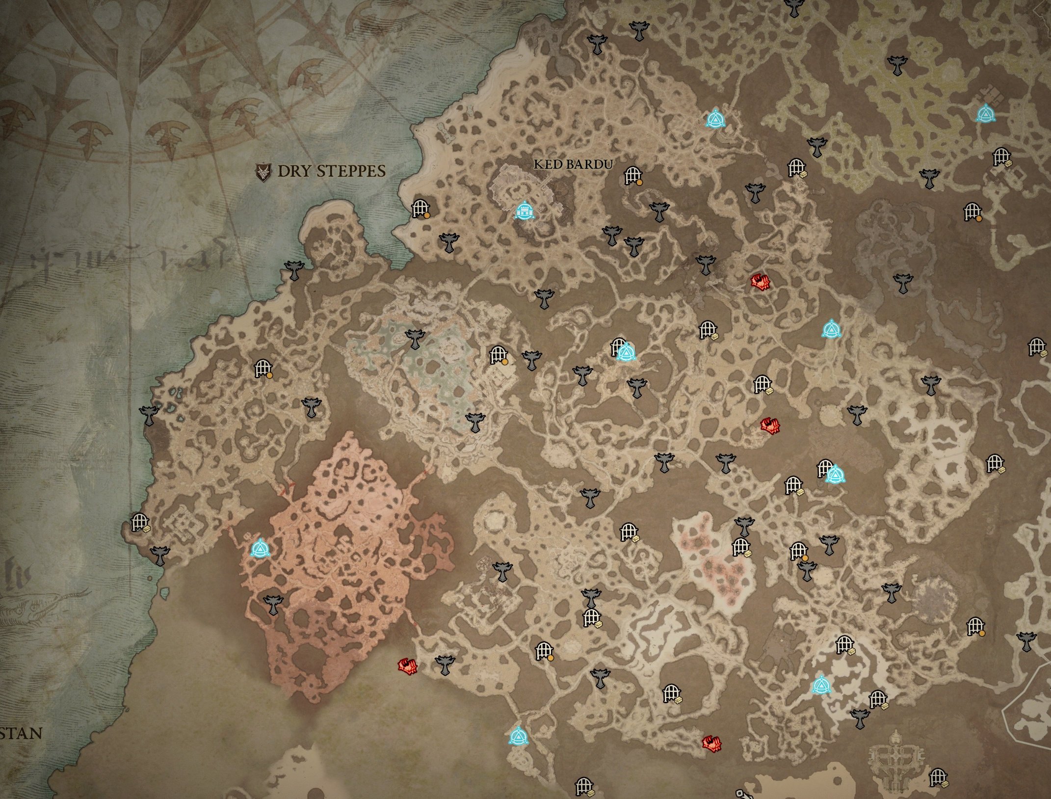 Dry Steppes Helltide Locations D4