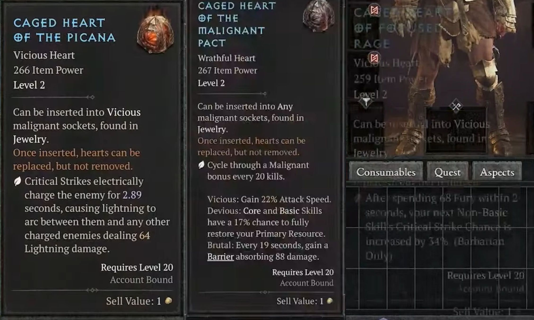 Diablo 4 Malignant Hearts list and how to use them