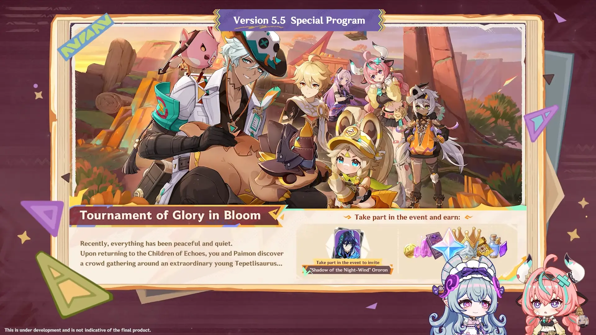 Genshin Impact Version 5.5 Livestream - Tournament of Glory in Bloom Event 