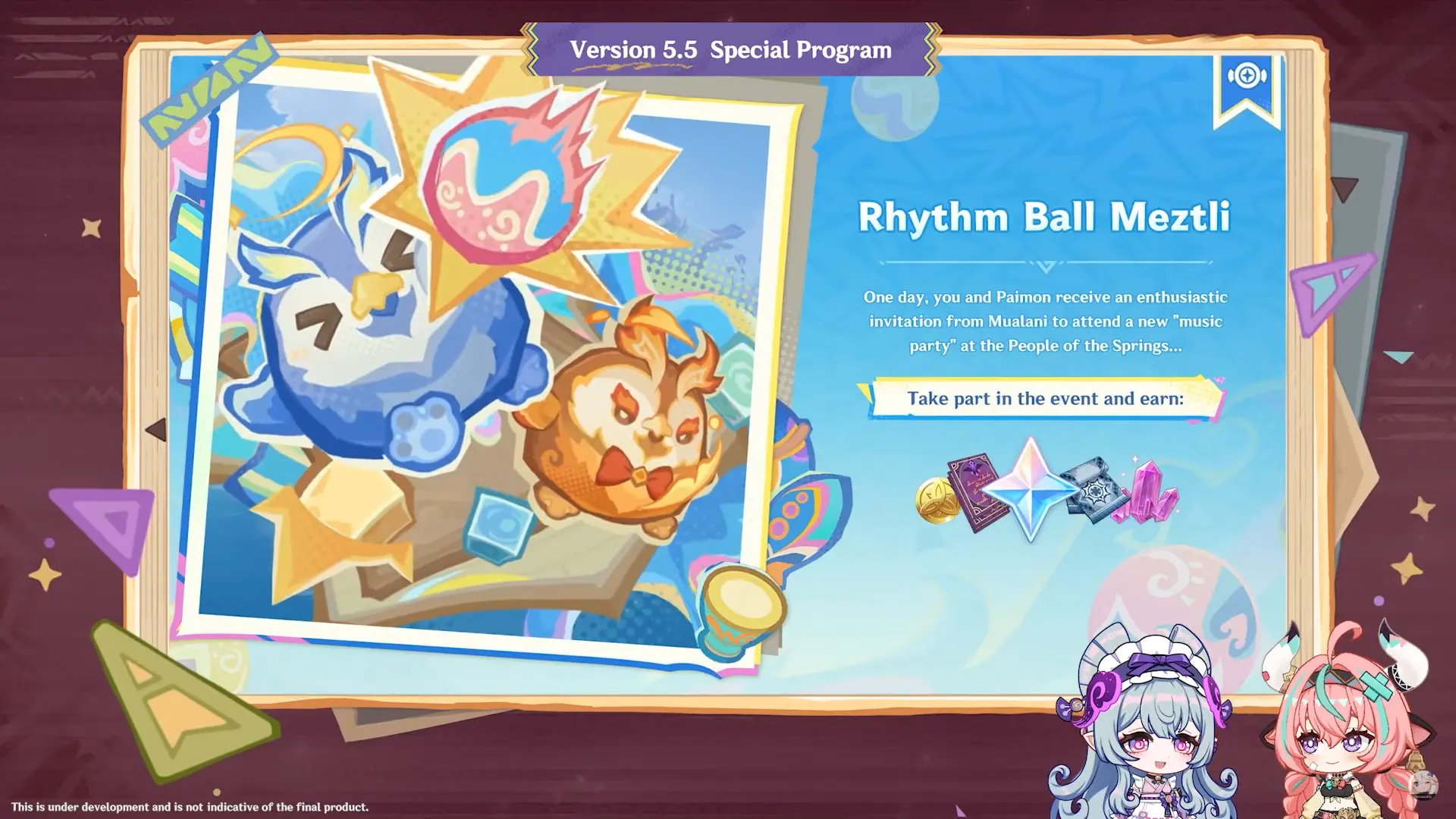 Genshin Impact Version 5.5 Livestream - Rhythm Ball Meztli Event