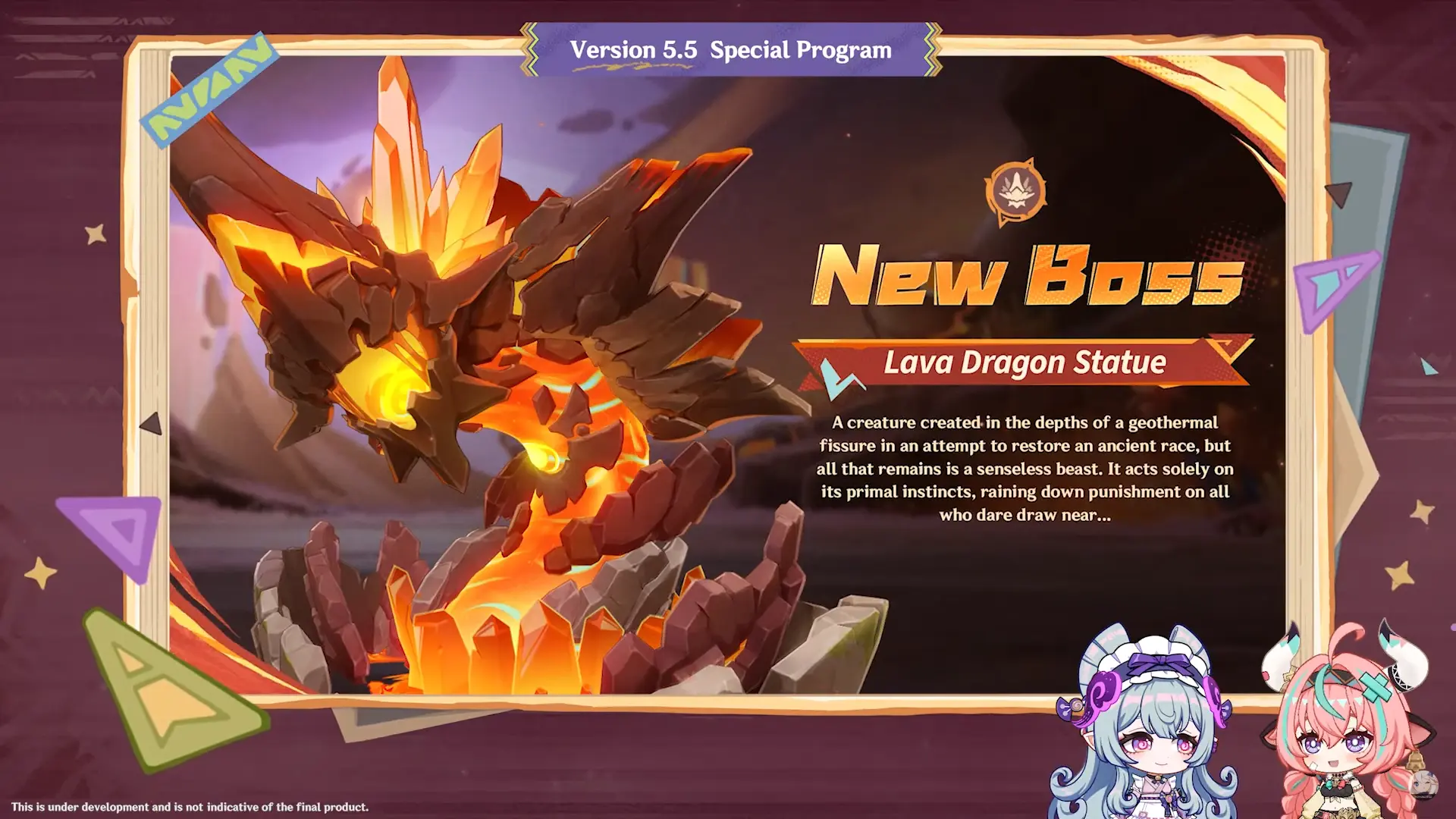 Genshin Impact Version 5.5 Livestream - Lava Dragon Statue Boss