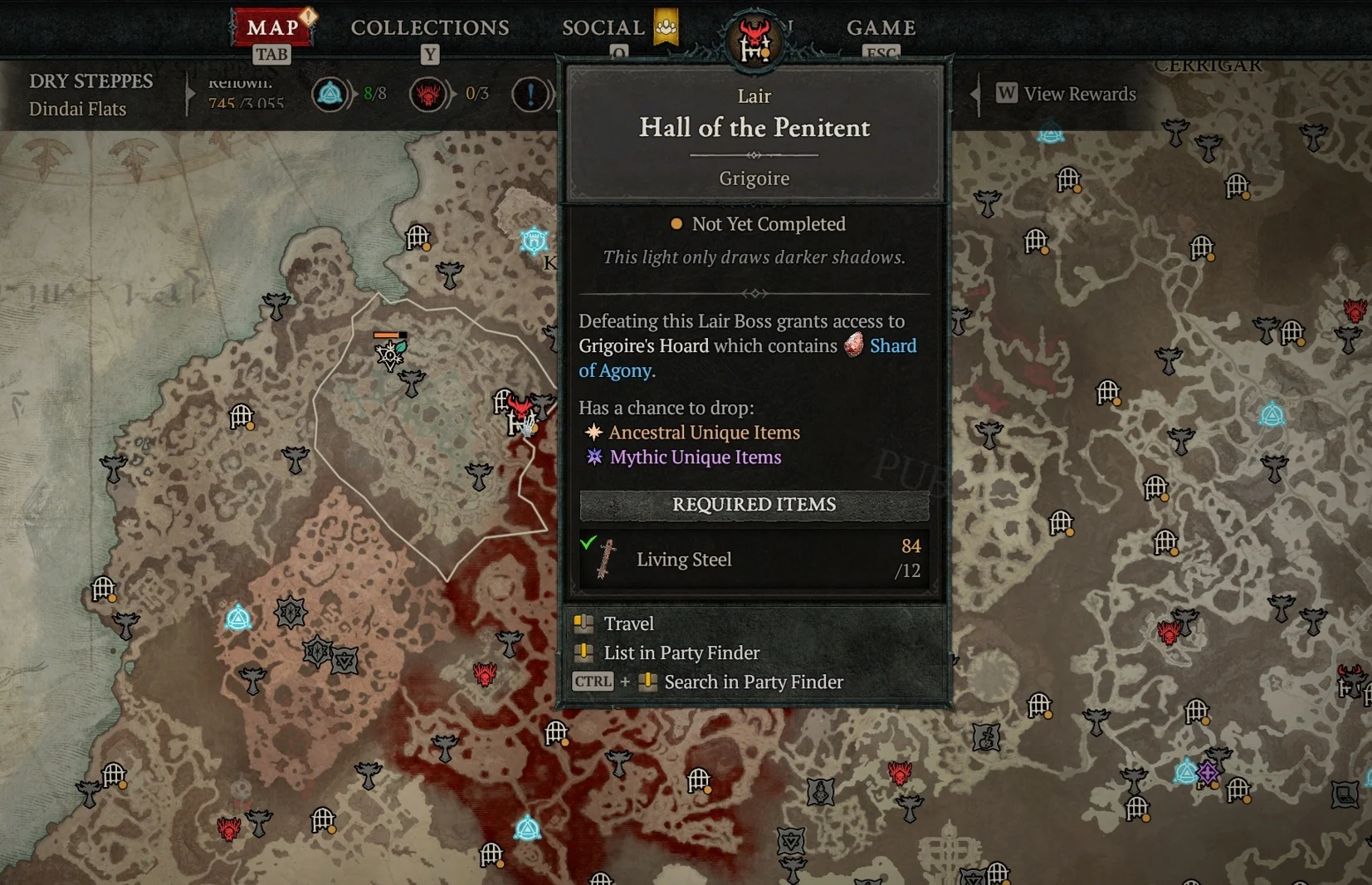 Diablo 4 Grigoire Required Items and Location