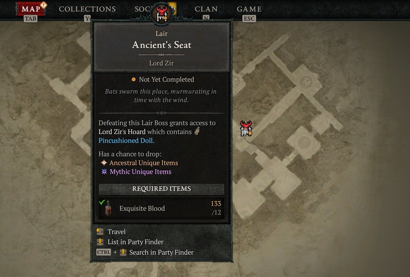 Diablo 4 Lord Zir Required Items and Location
