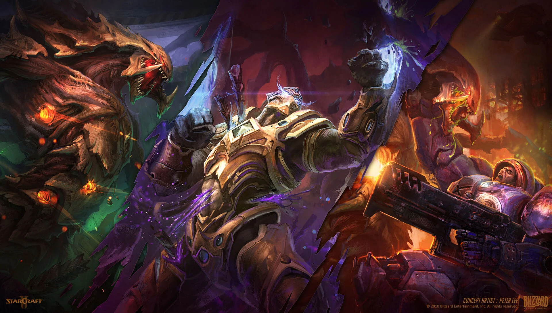 Starcraft II Official Art by Peter Lee
