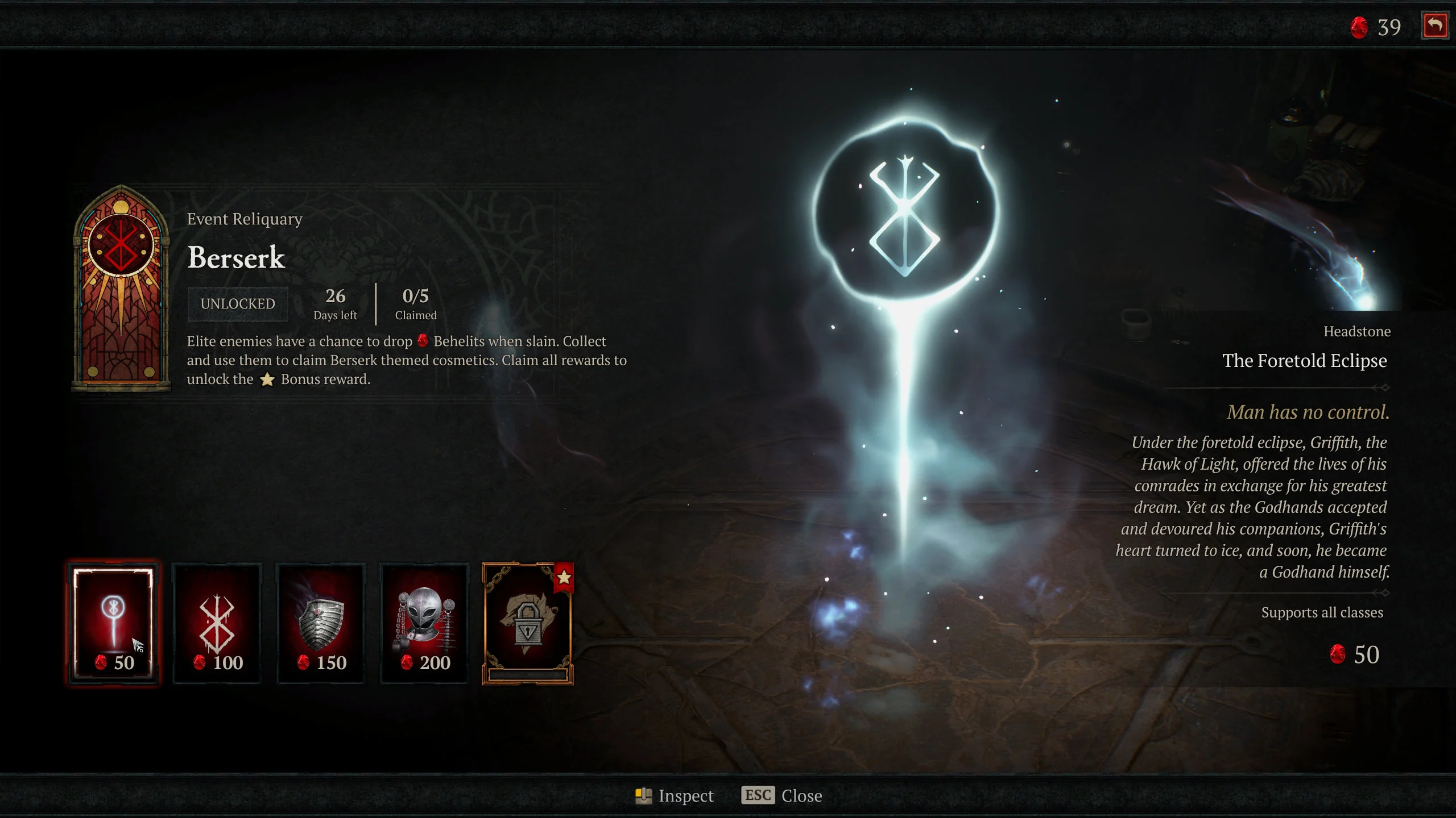 Berserk Diablo 4 Event Collab - Rewards