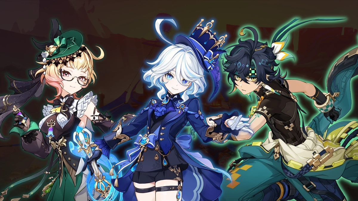 Emilie, Furina and Kinich in Genshin Impact