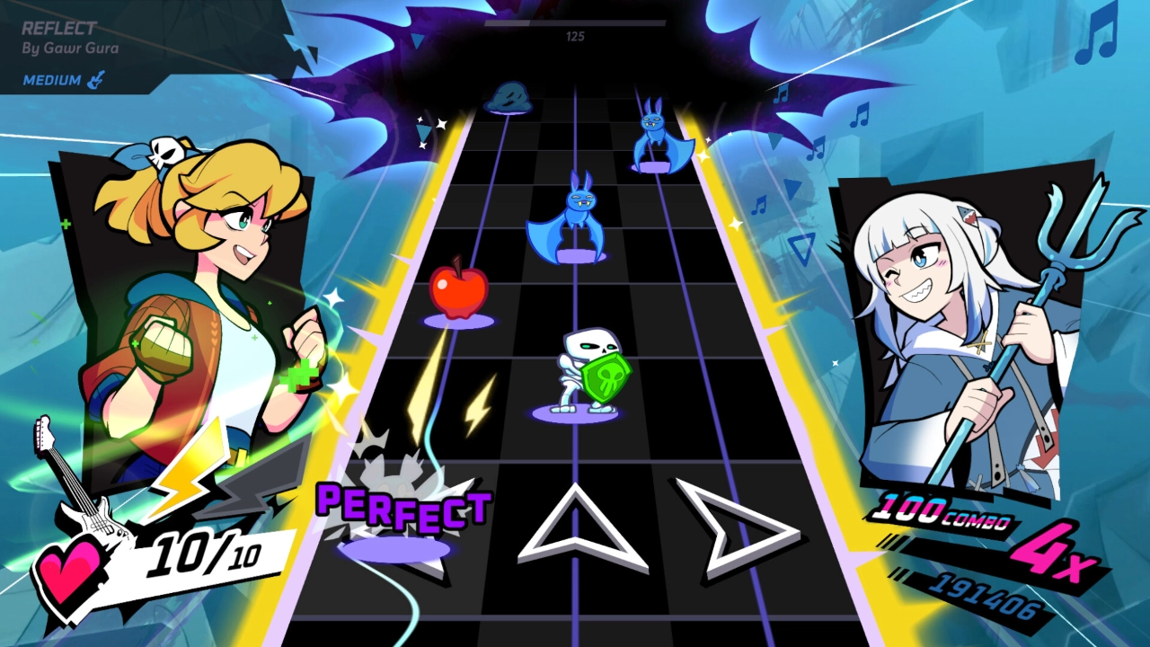 Gamplay from Rift of the Necrodancer featuring the song "REFLECT"