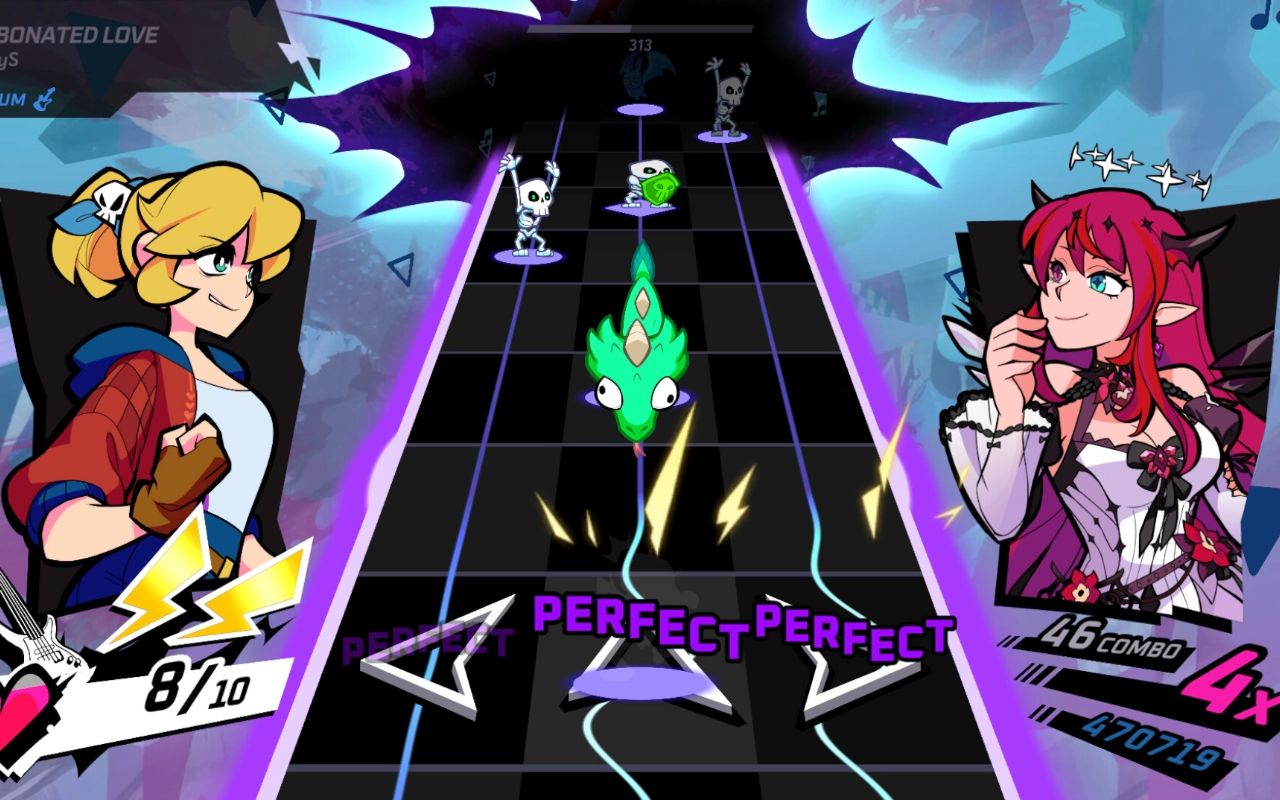 A screenshot of the Hololive DLC for Rift of the Necrodancer