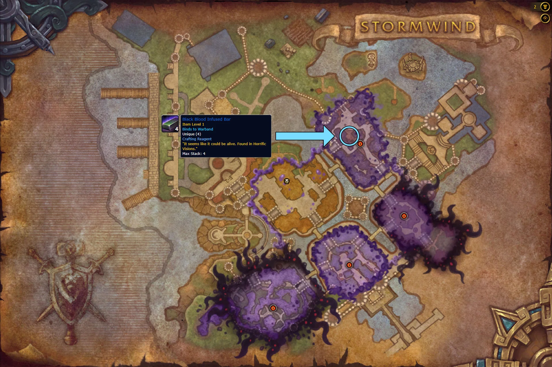 Horrific Vision of Stormwind - Void Panther Mount material drop location