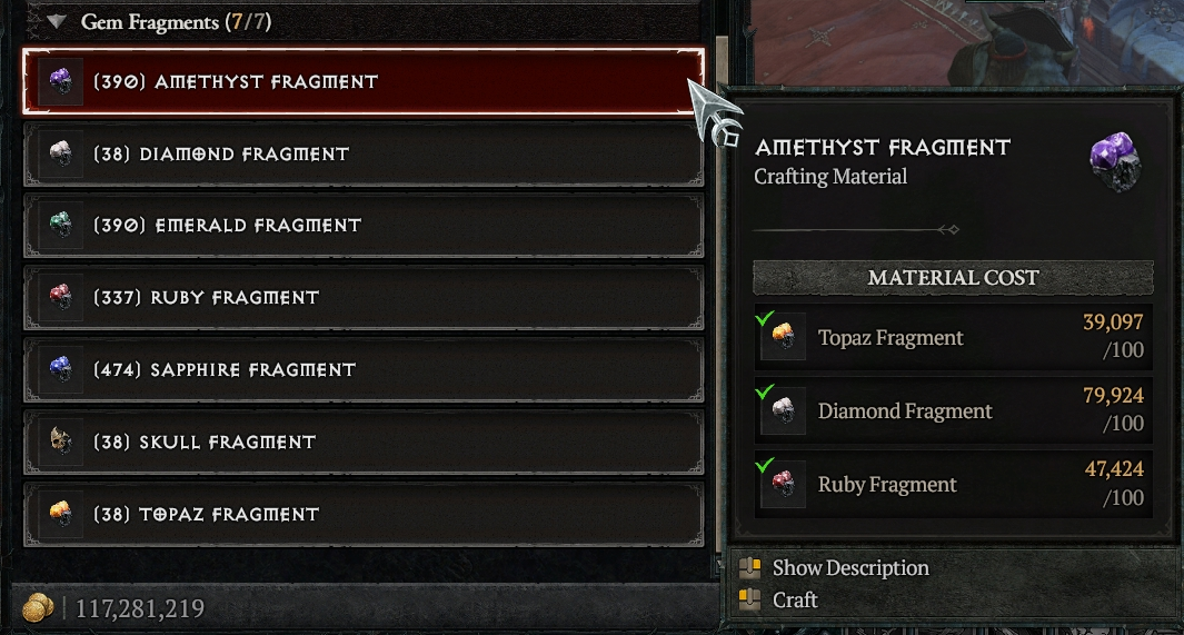 Diablo 4 Gem Fragments
