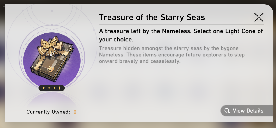 Nameless Honor's Treasure of the Starry Seas