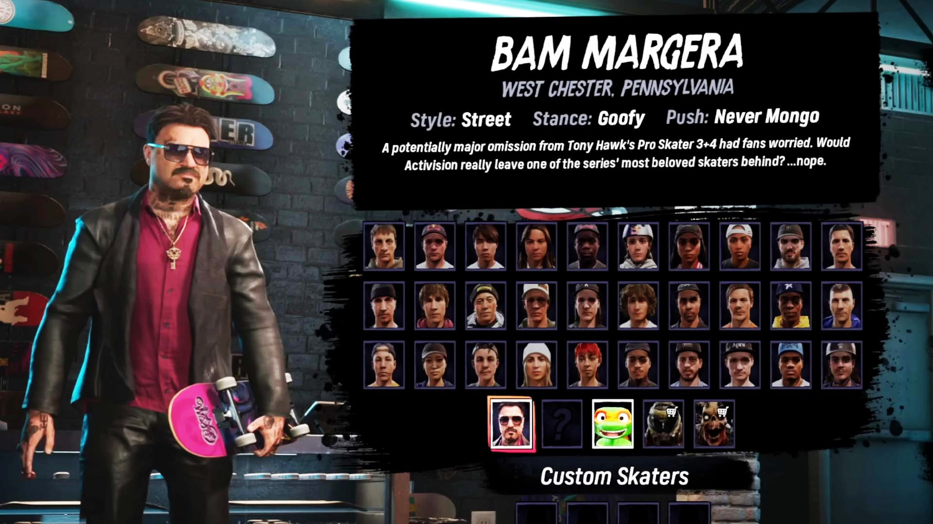 Kotaku / Activision Image of Bam Margera in Tony Hawk's Pro Skater 3+4