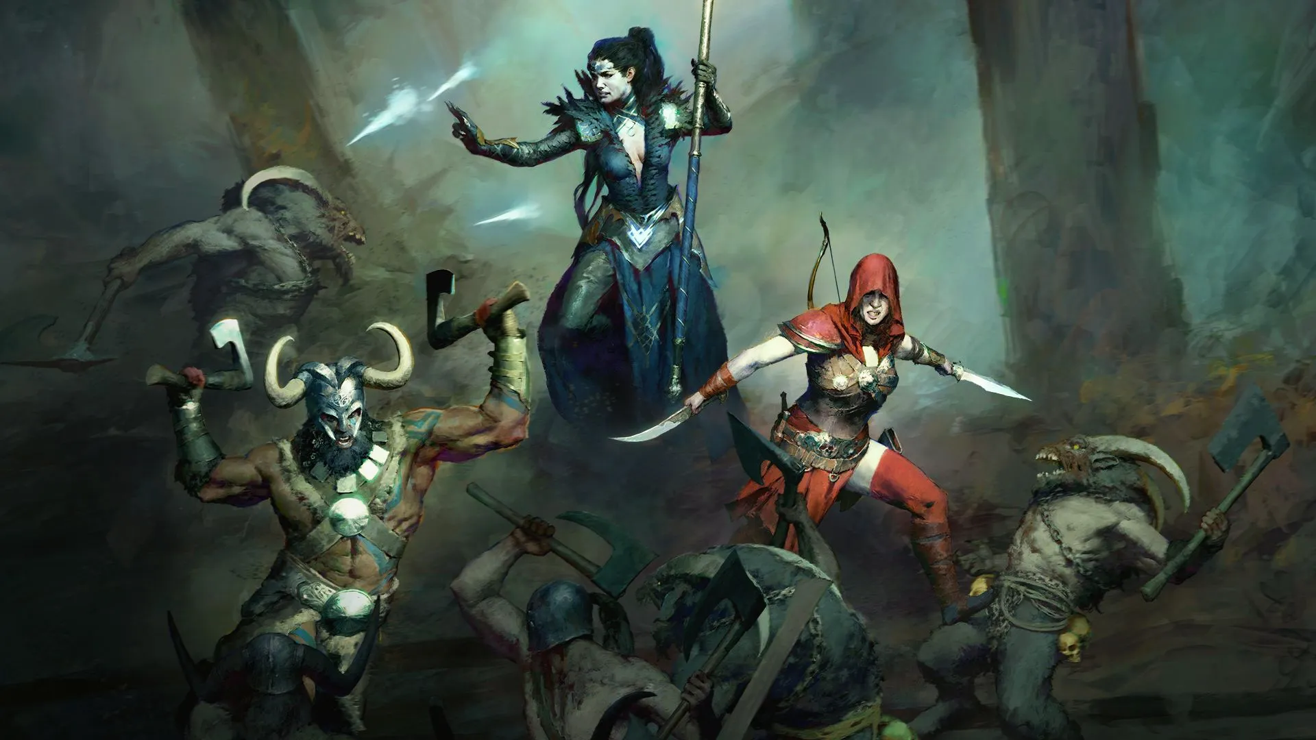 Diablo IV Barbarian, Sorceress, Rogue