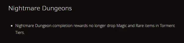 Season 9 Nightmare Dungeon Loot Change