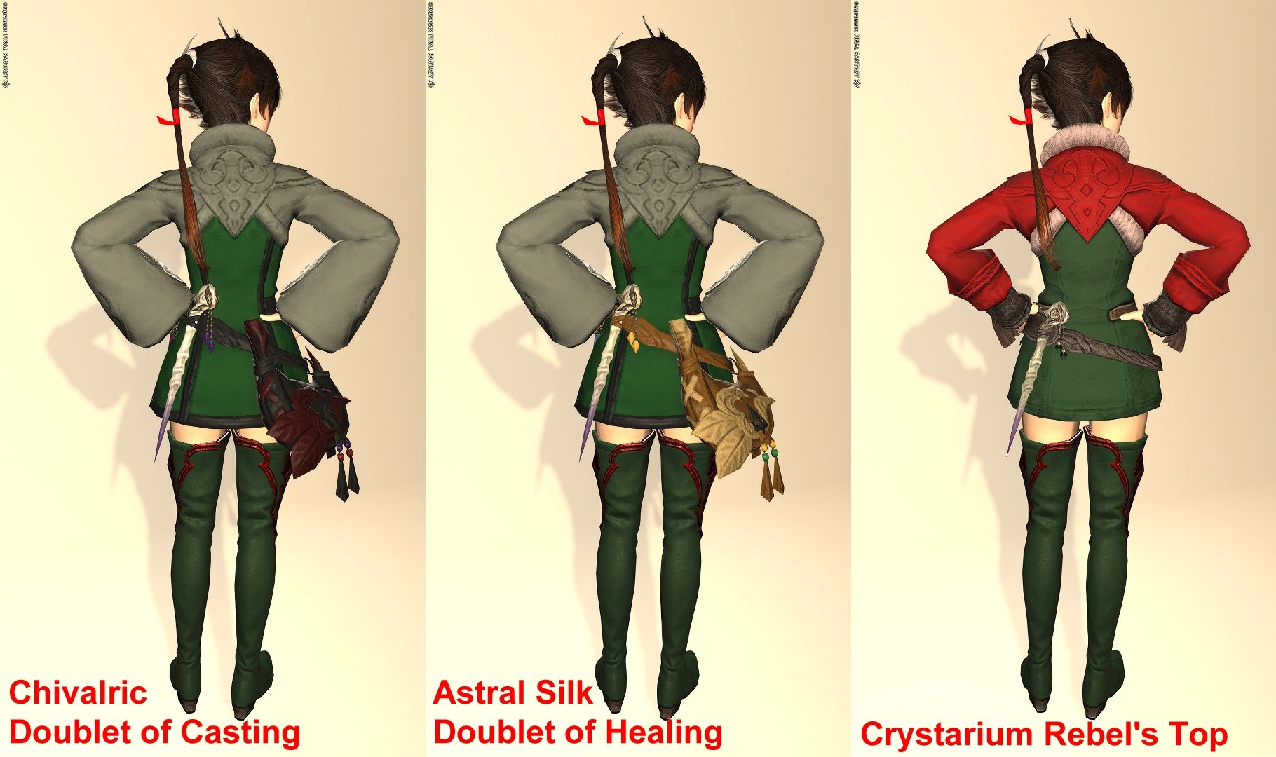 Comparing Belts between Crystarium Rebel's Top and Crafted Tops