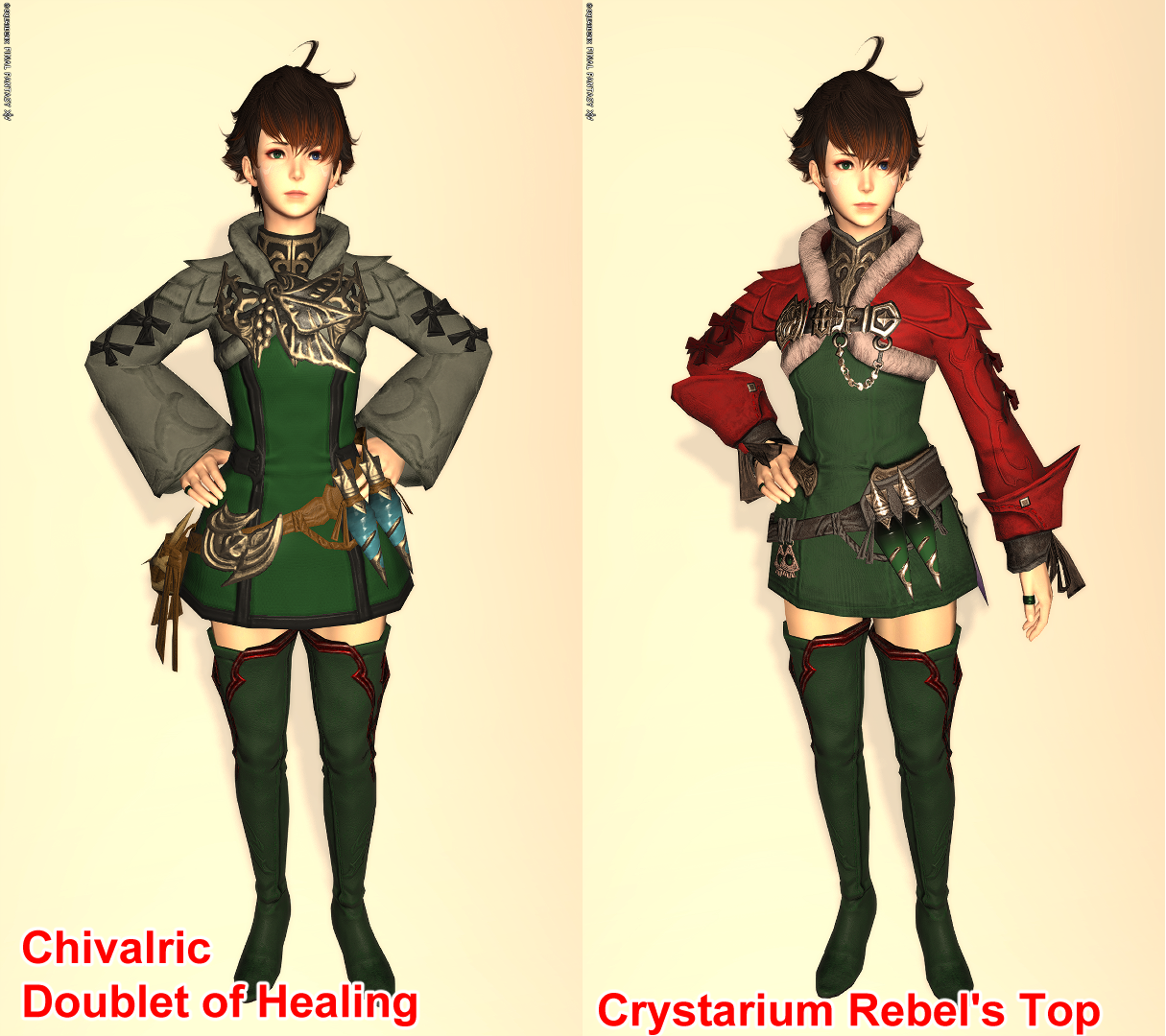 Crystarium Rebel's Top Comparison with Crafted Top