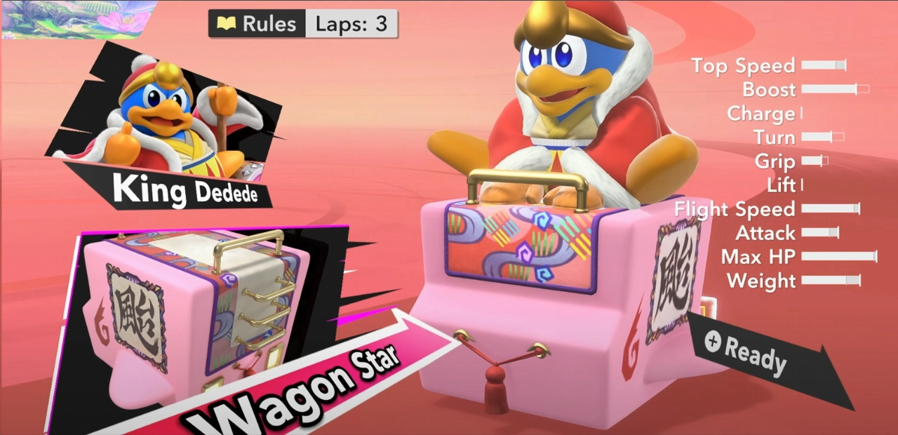 The Wagon Star is one of the many machines you can ride in the game.