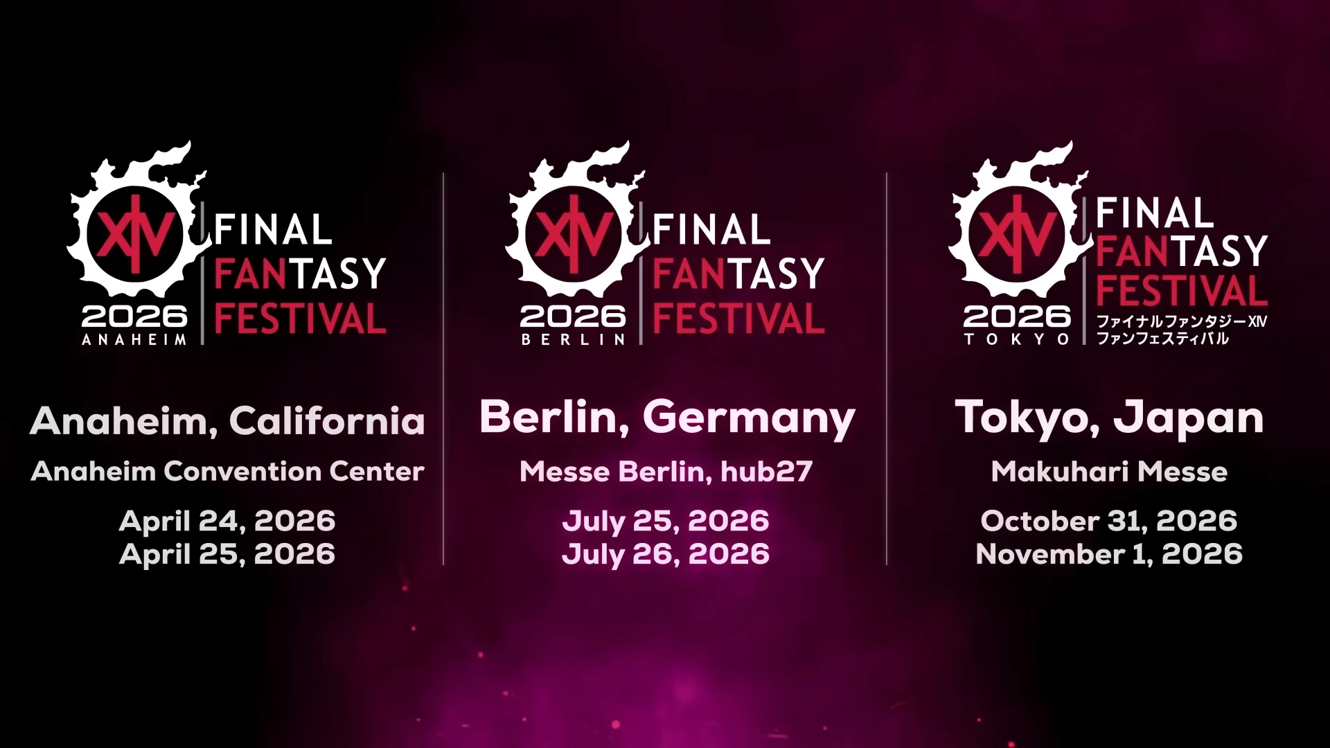 FFXIV's 2026 fanfest official dates
