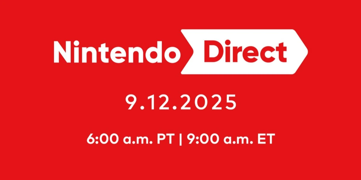An image of a Nintendo Direct announcement, which describes that the show is scheduled.