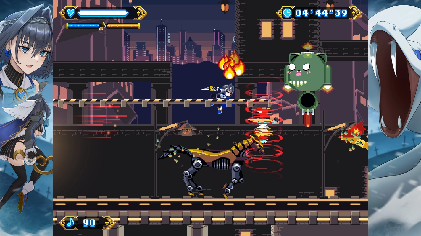 A screenshot from the Highway of Dreams level.