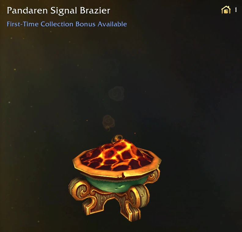 Pandaren Signal Brazier displaying a molten magma surface with rising orange heat puffs.