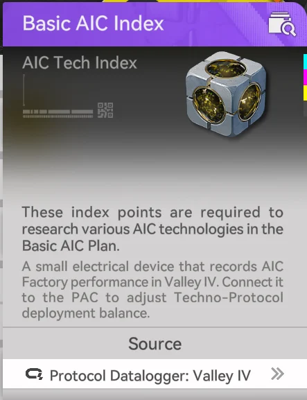 Basic AIC Index in Arknights: Endfield
