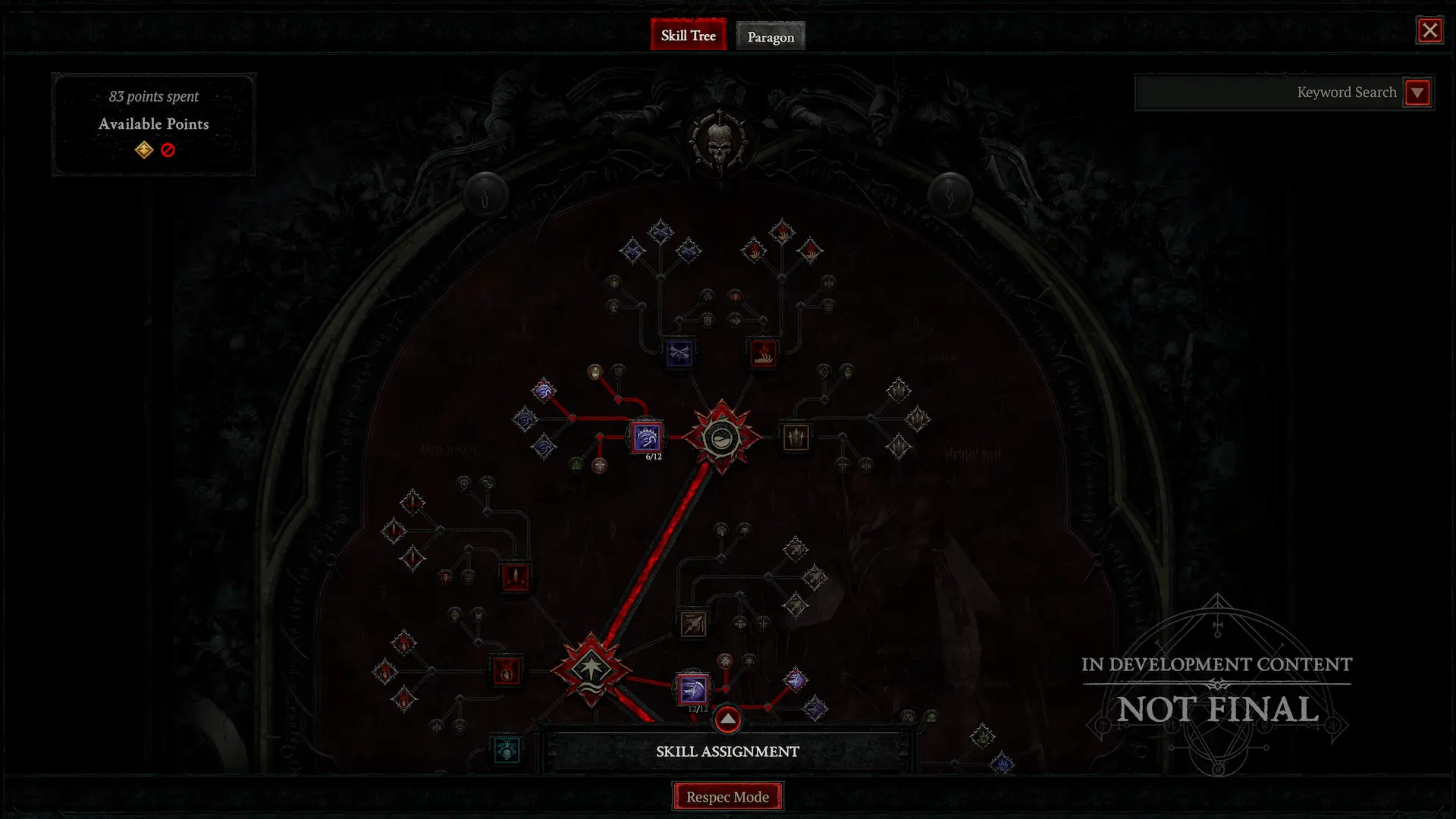 Diablo 4 Skill tree rework example for lord of hatred