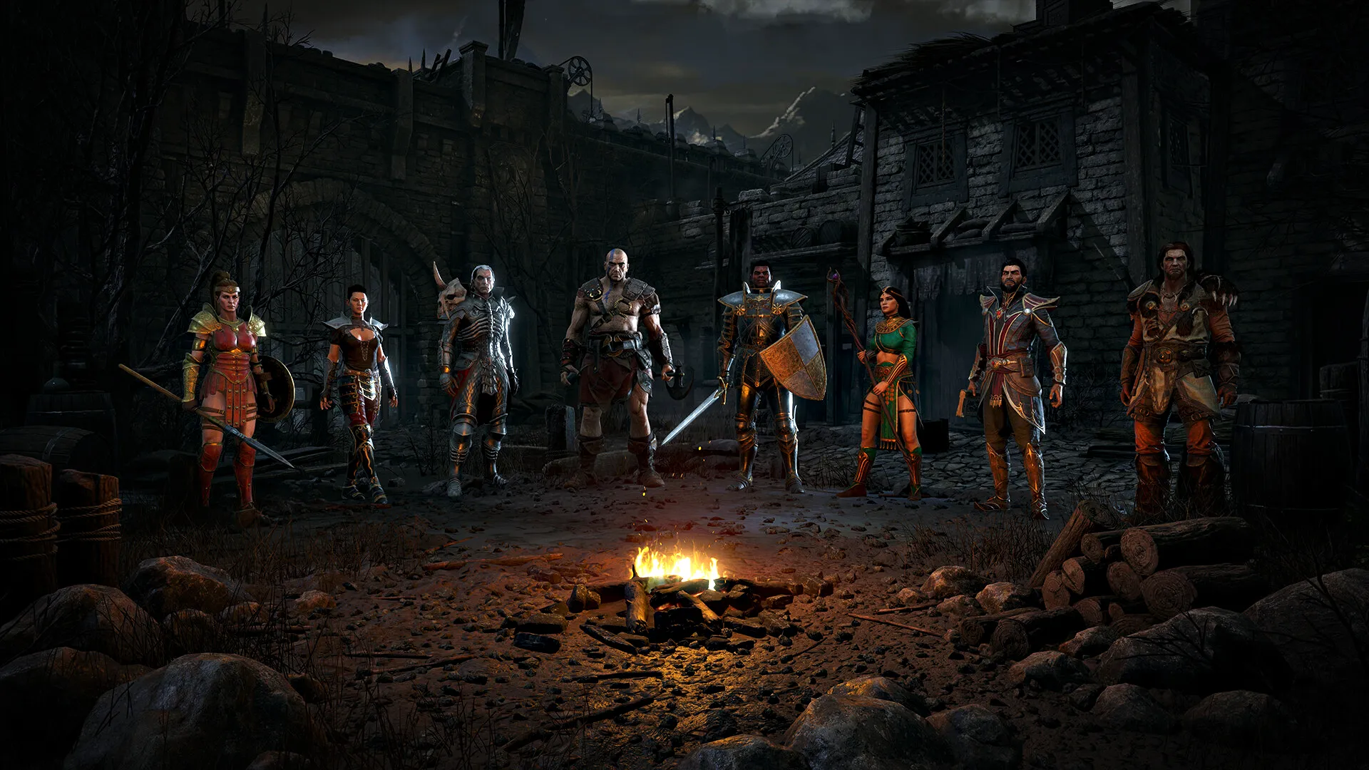 Diablo 2: Resurrected Character Select Screen in Reign of the Warlock
