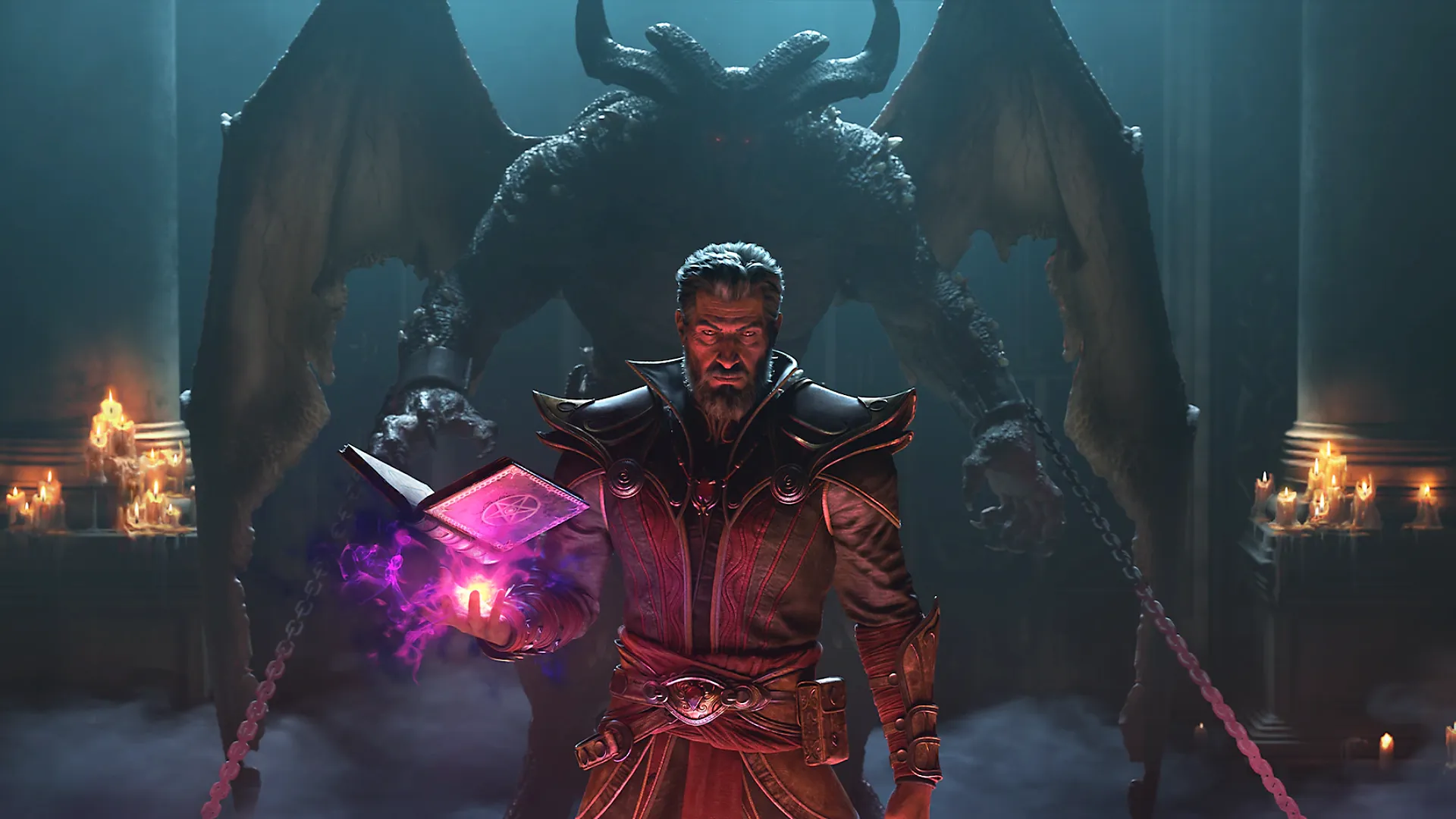 Cinematig Still image of the Warlock from the Diablo 2: Resurrected - Reign of the Warlock reveal