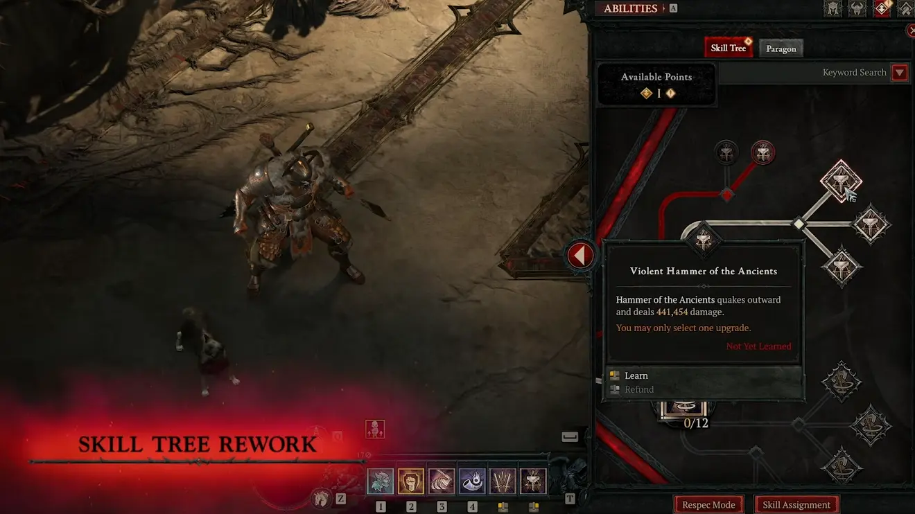 Violent Hammer of the Ancients Diablo 4 Lord of Hatred Skill Preview