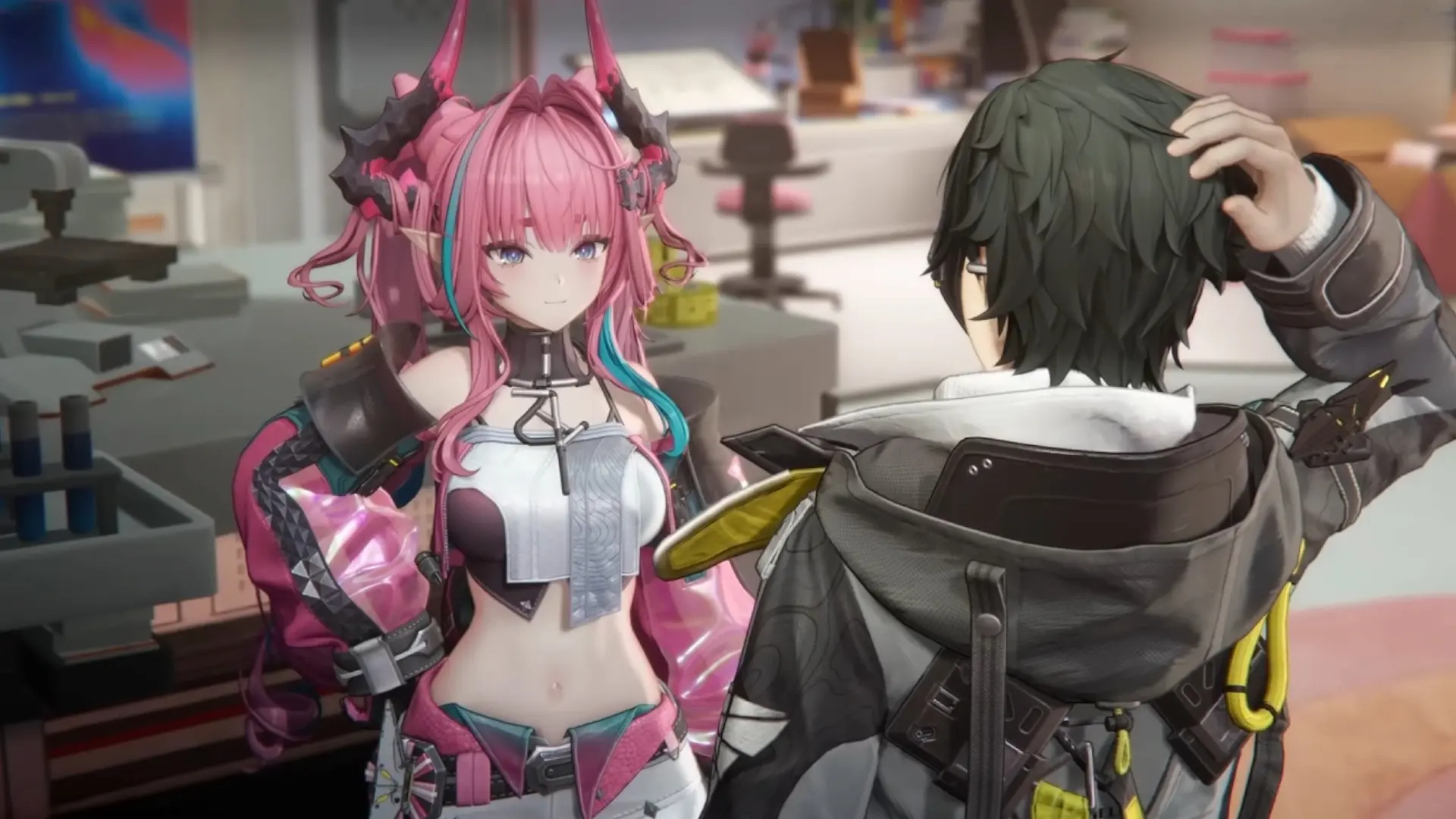 Arknights: Endfield Yvonne operator with Endmin during her story quest