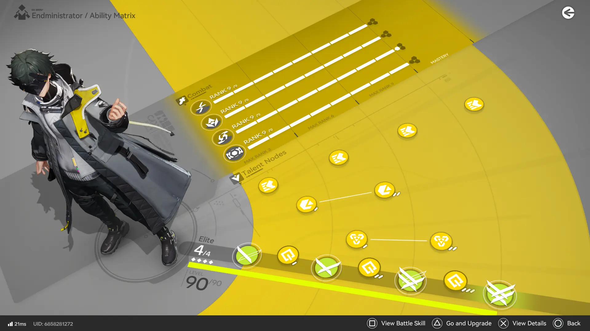 Endmin in Arknights: Endfield skill tree and skill levels